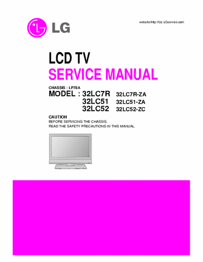 LG 32LC7R--32LC51--32LC52 SERVICE MANUAL